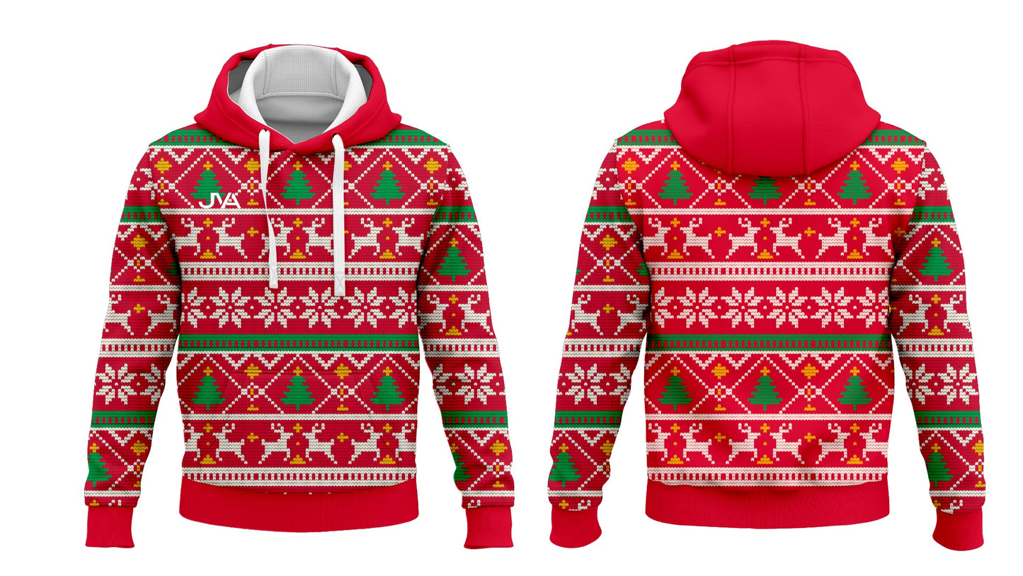 JVA Holiday Red sweater Hoodie design