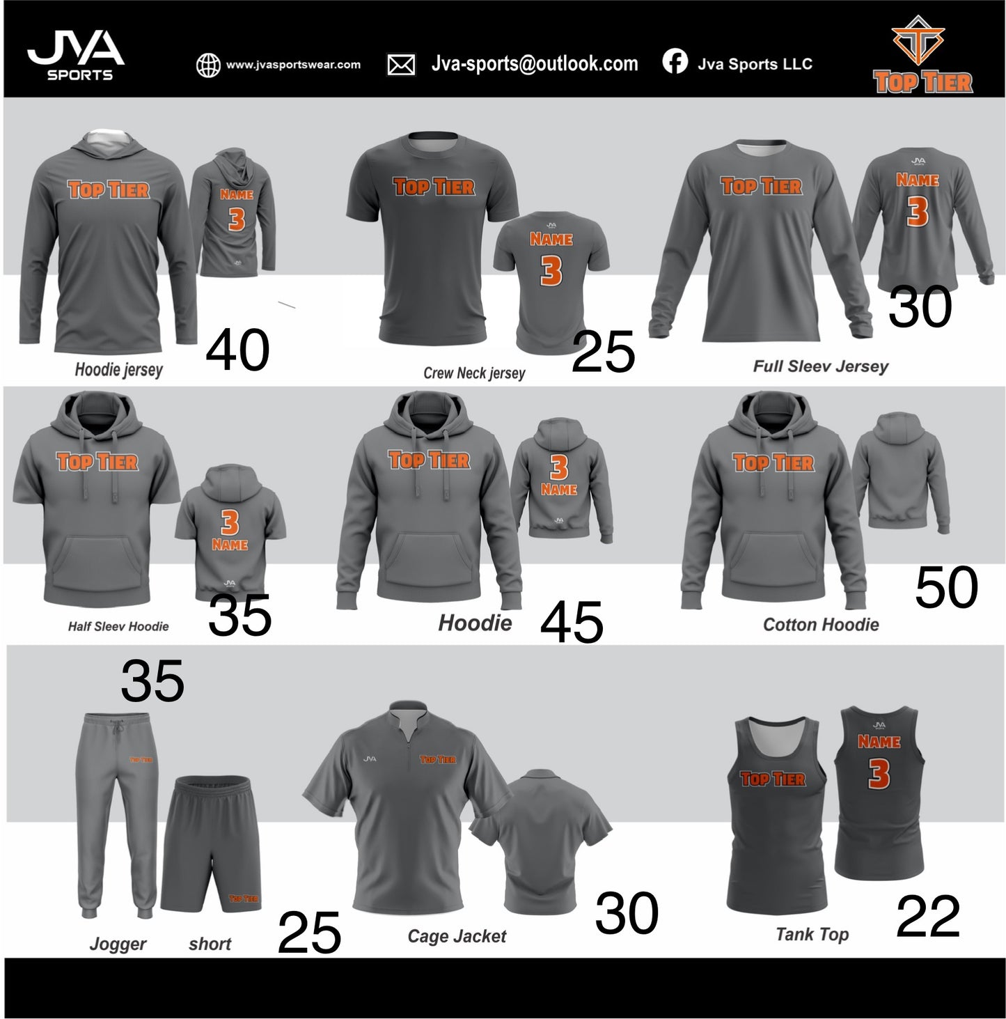 Top Tier Fan Gear Grey