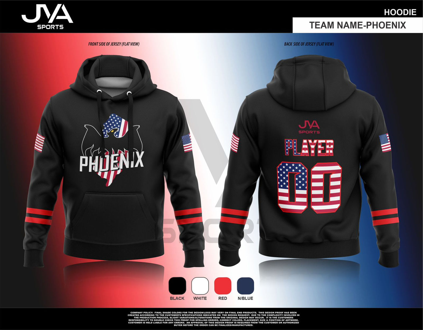 NJ Phoenix Patriotic Hoodie