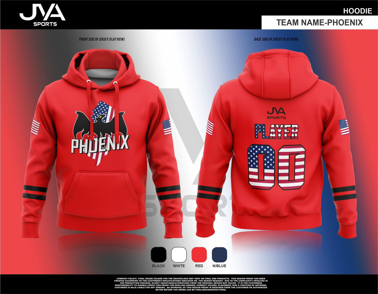 NJ Phoenix Patriotic Hoodie