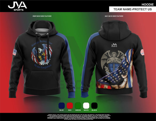 Never Forgotten Blue Line Hoodie