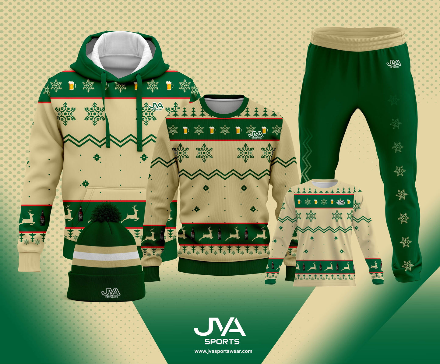 JVA Holiday Ugly Sweater Beer Mug