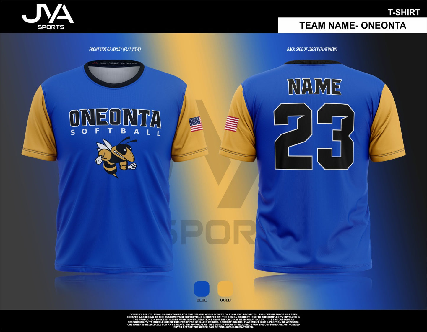 Oneonta High School Short Sleeve Jersey