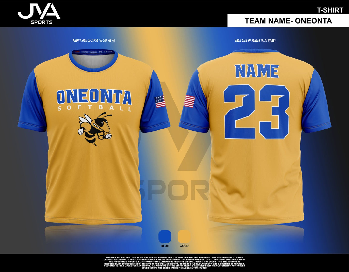 Oneonta High School Short Sleeve Jersey